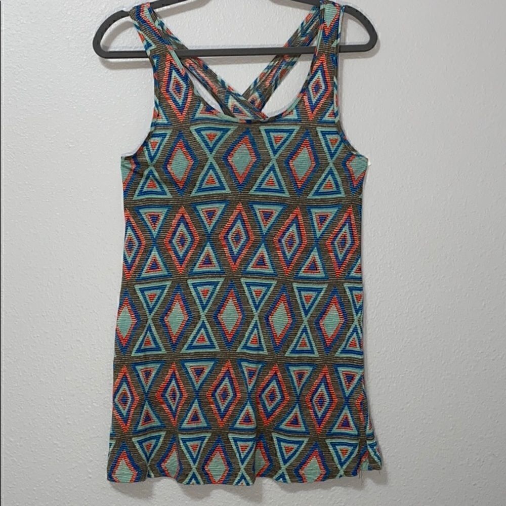 Rubbish Tribal Multi Color Print Tank Top